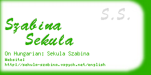 szabina sekula business card